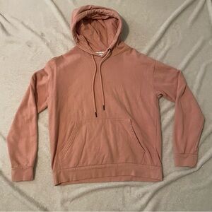 Denim & Flower Pink Sweatshirt Hoodie Relaxed Fit